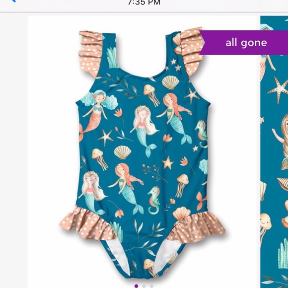 COPY - COPY - Girls size 8 one piece swim suit. New with tags - Picture 2 of 2